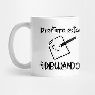 Prefiero estar dibujando (tradicional) [Negro] Mug